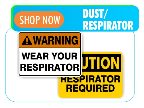 dust respirator safety signs